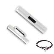 Fermoir cylindre T 25 mm pour lacet 5 mm Placage Argent fin vieilli x1