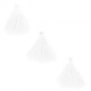 Pompons imitation coton 26-30 mm Blanc x10