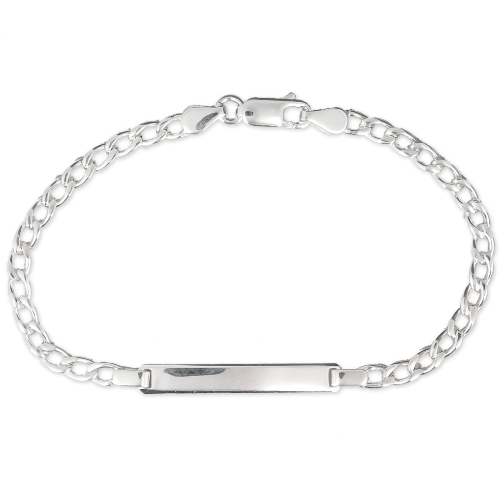 Bracelet Gourmette En Argent 925 Avec Breloques - Maille Classique - Occasion - Bijou Personnalisable