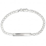 Bracelet gourmette à graver maille gourmette 18 cm en Argent 925  x1