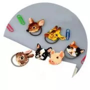 Support marque-page pour tissage de perles Miyuki 35x29 mm en Acier inox x1