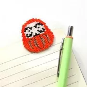 Support marque-page pour tissage de perles Miyuki 35x29 mm en Acier inox x1