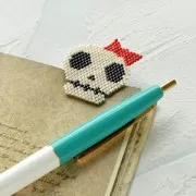 Support marque-page pour tissage de perles Miyuki 35x29 mm en Acier inox x1