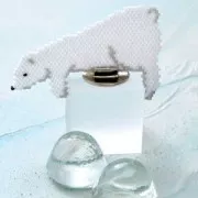 Support marque-place pour tissage de perles Miyuki 20 mm rhodié x1