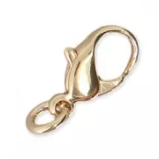 Dailyacc Fermoir Mousqueton Acier Inoxydable - Fermoir Or - Pour Bijoux Et Bracelets - Fabriqué En Italie - Taille 12 Mm