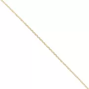 Chaîne maille forçat limée 1.6 mm Plaqué Or 3 microns x50 cm