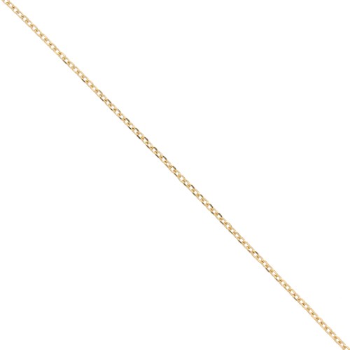 Chaîne maille forçat limée 1.6 mm Plaqué Or 3 microns x50 cm