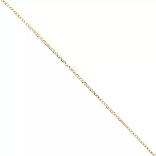 Chaîne maille forçat limée 1.6 mm Plaqué Or 3 microns x50 cm