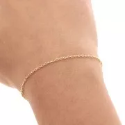 Chaîne maille forçat limée 1.6 mm Plaqué Or 3 microns x50 cm