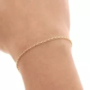 Chaîne maille jaseron 1.9 mm Plaqué Or 3 microns x50 cm