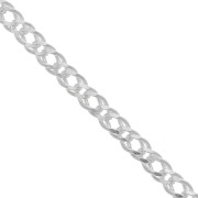 Chaîne maille double gourmette 2.2 mm en Argent 925 x50 cm