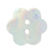 Bouton Nacre Fleur 11.6 mm Naturel x1