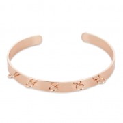 Bracelet manchette Eco en laiton 5 anneaux 6,2x160 mm doré rose x1|raw }}