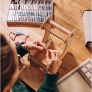 Métier à tisser des perles incliné pour la création de bijoux fantaisie DIY