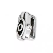 Poussoir slider en métal Main de Fatma pour lacet 5 mm Placage Argent fin vieilli x1