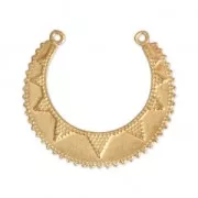 Pendentif/intercalaire 2 anneaux motif soleil 33x30 mm Doré à l'or fin x1