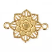 Intercalaire en métal 2 anneaux motif rosace 27 mm Doré à l'or fin x1