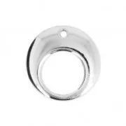 Sequin rond ajouré 14 mm rhodié pour la création de bijoux fantaisie x1