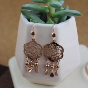 Breloque en métal goutte plate 7 x 4 mm doré mat x 4