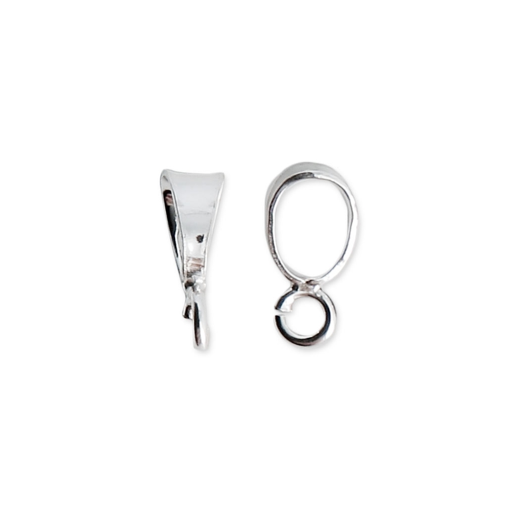 Bélières En Argent 925 Sans Nickel - Lot De 3 Attaches Pour Pendentifs DIY, Qualité Bijoutier, Dimensions 9,4 Mm - 14