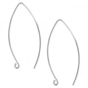 Crochets d'oreilles - Fabrication européenne - 38 mm en Argent 925 x2