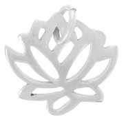 Breloque fleur de lotus 12.5 mm en Argent 925 x1|raw }}