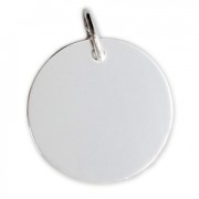 Breloque médaille à graver - Fabrication européenne - 18 mm en Argent 925 x1|raw }}