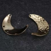 Intercalaire demi-lune 5 trous 13x19 mm doré rose x1