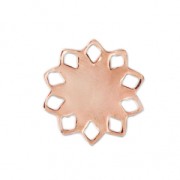 Intercalaire ajouré forme rosace 15 mm doré rose x1