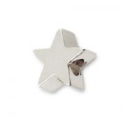 Poussoir étoile 6x6 mm pour cordon 1 mm Placage argent fin x1|raw }}