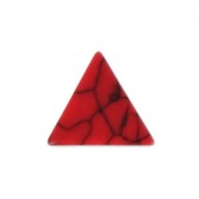 Cabochon triangle imitation Howlite teinté 8.5x8.5 mm Red Corail x5