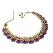 Perles en verre Amos® par Puca® 5x8 mm Red Métallic Mat x10g