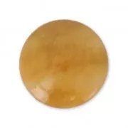 Cabochon en résine imitation pierre gemme 25 mm Calcite Jaune x1