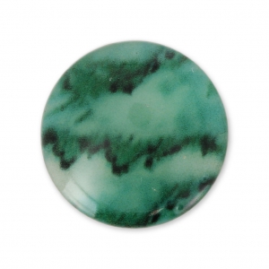 Cabochon en résine imitation pierre gemme 25 mm Green Jade x1