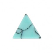 Cabochon triangle imitation Howlite teinté 8.5x8.5 mm Blue Veraman x5|raw }}