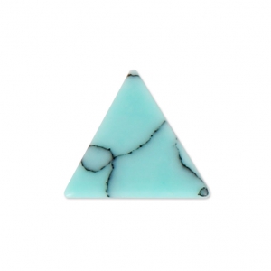Cabochon triangle imitation Howlite teinté 8.5x8.5 mm Blue Veraman x5