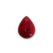 Cabochon poire imitation Howlite teinté 8x6mm Red Corail x5|raw }}
