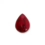 Cabochon poire imitation Howlite teinté 8x6mm Red Corail x5