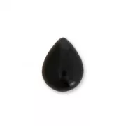 Cabochon poire imitation Howlite teinté 8x6mm Jet x5