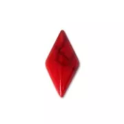 Cabochon losange imitation Howlite teinté 10x5 mm Red Corail x4