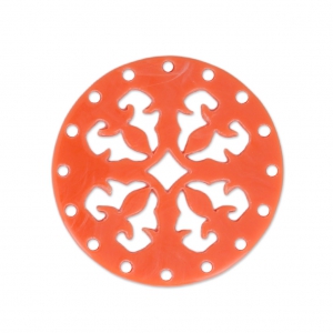 Intercalaire rond multirangs en plexiglas 27 mm Coral x1