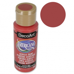 Peinture acrylique haute qualité - DecoArt Americana - Country Red x59 ml
