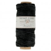 Bobine de 62 mètres de fil de chanvre Hemp Cord 1.1 mm Noir|raw }}