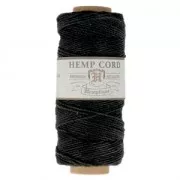 Bobine de 62 mètres de fil de chanvre Hemp Cord 1.1 mm Noir