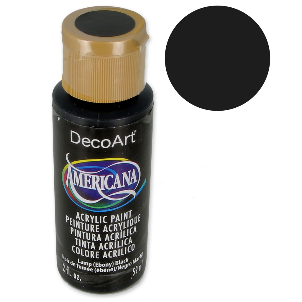 Peinture acrylique haute qualité DecoArt Americana Ebony Black x59