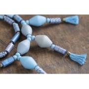 Perles octogonales 34x22 mm en bois brut naturel x10