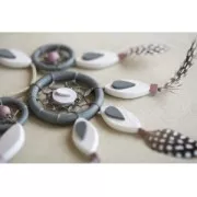 Perles octogonales 34x22 mm en bois brut naturel x10