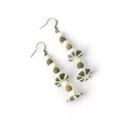 Perles octogonales 34x22 mm en bois brut naturel x10