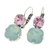 Dormeuses porte-cabochons PureCrystal 1028/1088 8 mm et 4470 12 mm - Doré x2