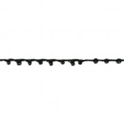 Cordon perlé avec des rocailles 2.4 mm pour créations DIY - Noir x 3m